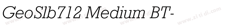 GeoSlb712 Medium BT字体转换